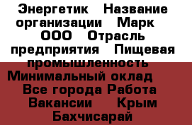 Энергетик › Название организации ­ Марк 4, ООО › Отрасль предприятия ­ Пищевая промышленность › Минимальный оклад ­ 1 - Все города Работа » Вакансии   . Крым,Бахчисарай